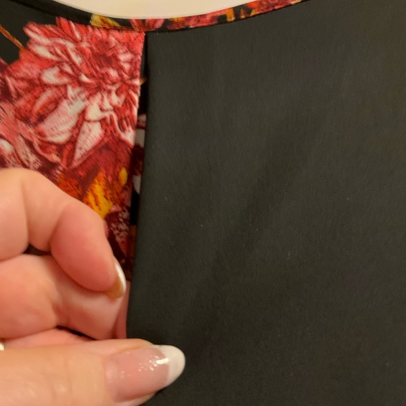 Reitmans 2X Fall Floral Mini Dress Lined Cap Sleeve - Picture 7 of 10